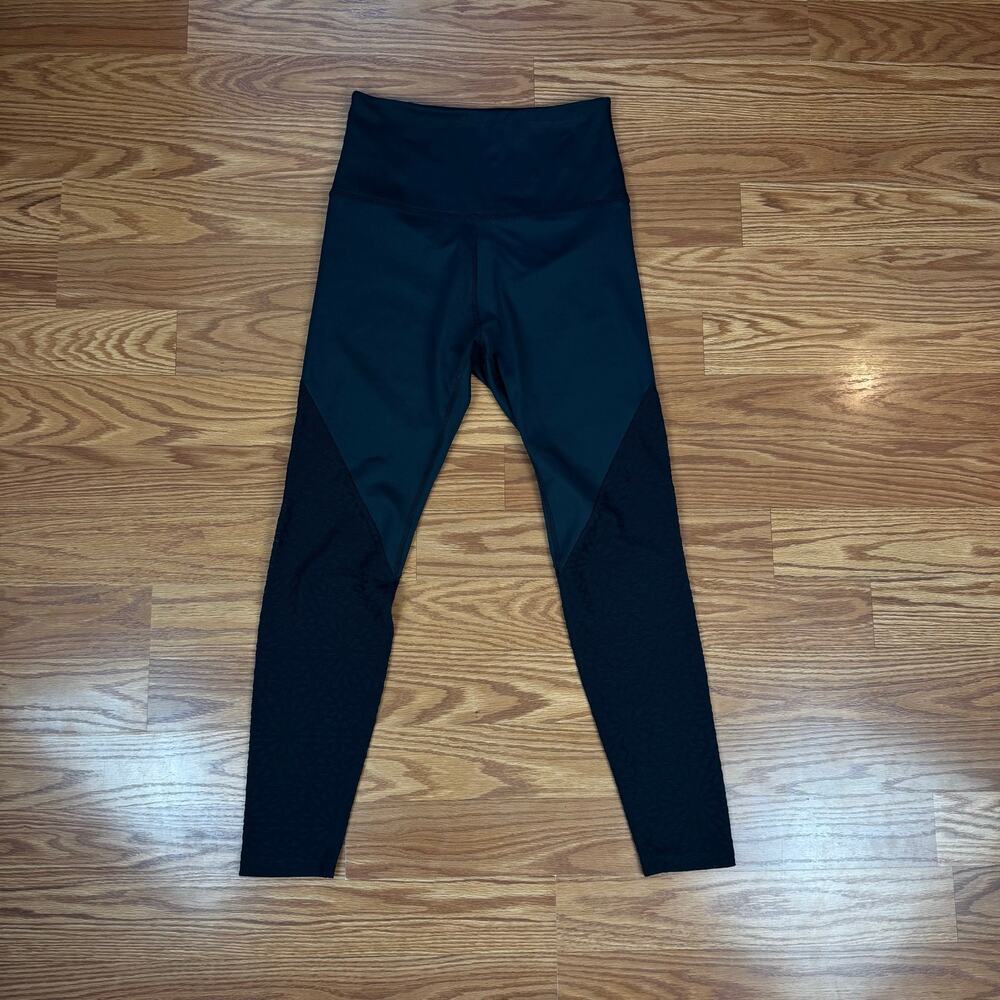 Beyond Yoga Cut It Close Mesh High Waisted Leggings Black Sz S